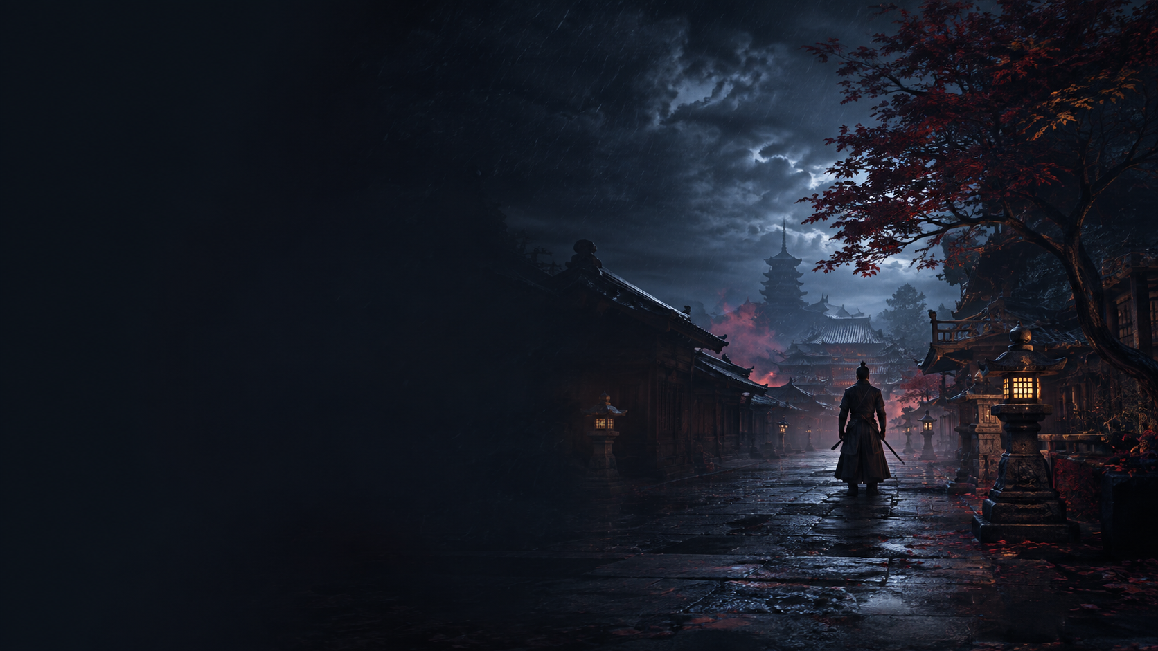 Original atmospheric Kyoto illustration